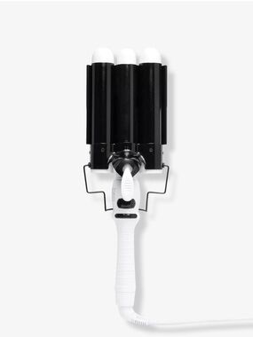 Triple Barrel Hair Waver - Black Barrels, White Handle
